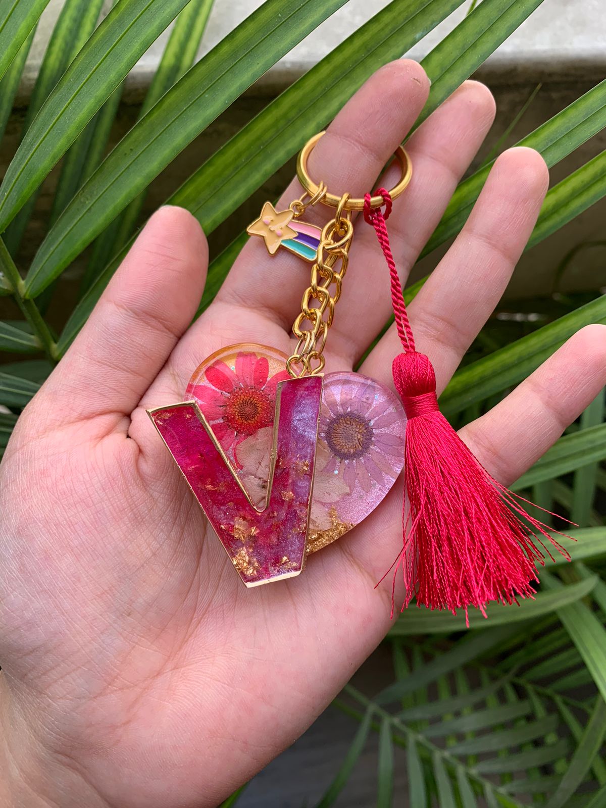 Blossom Initials - with tassel and charm