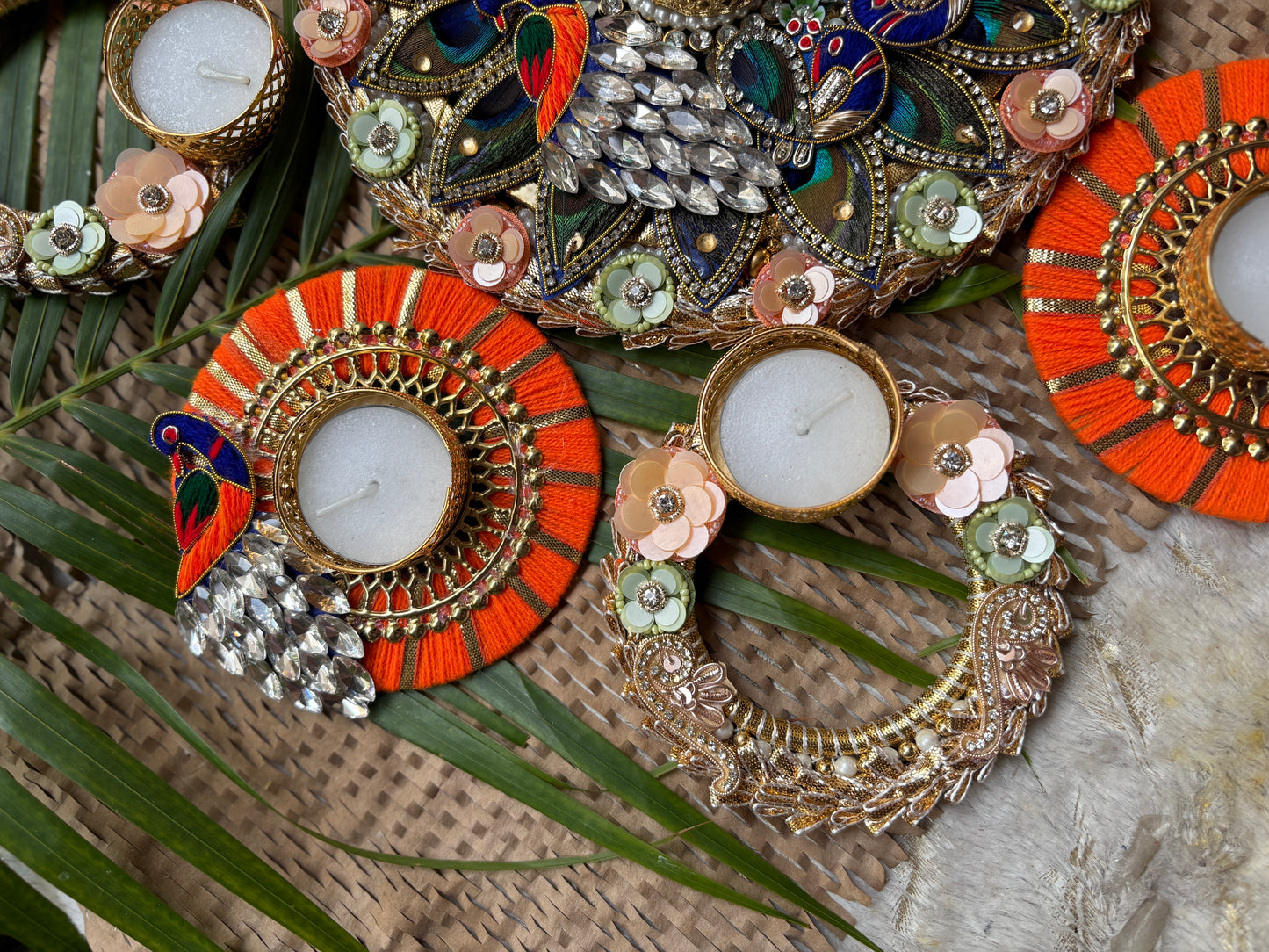 Peacock-Themed Ready-to-Install Rangoli Set