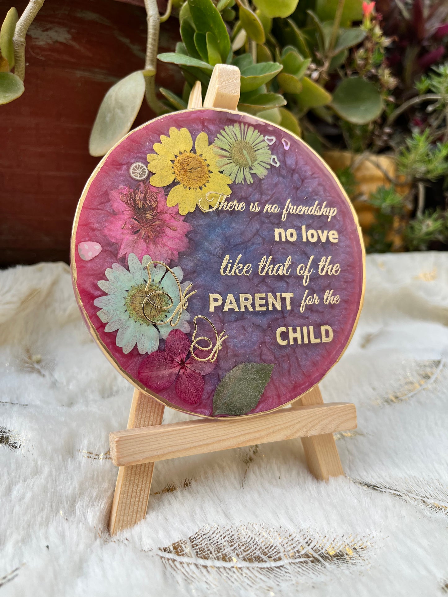 Floral Message Frame - 4 inches