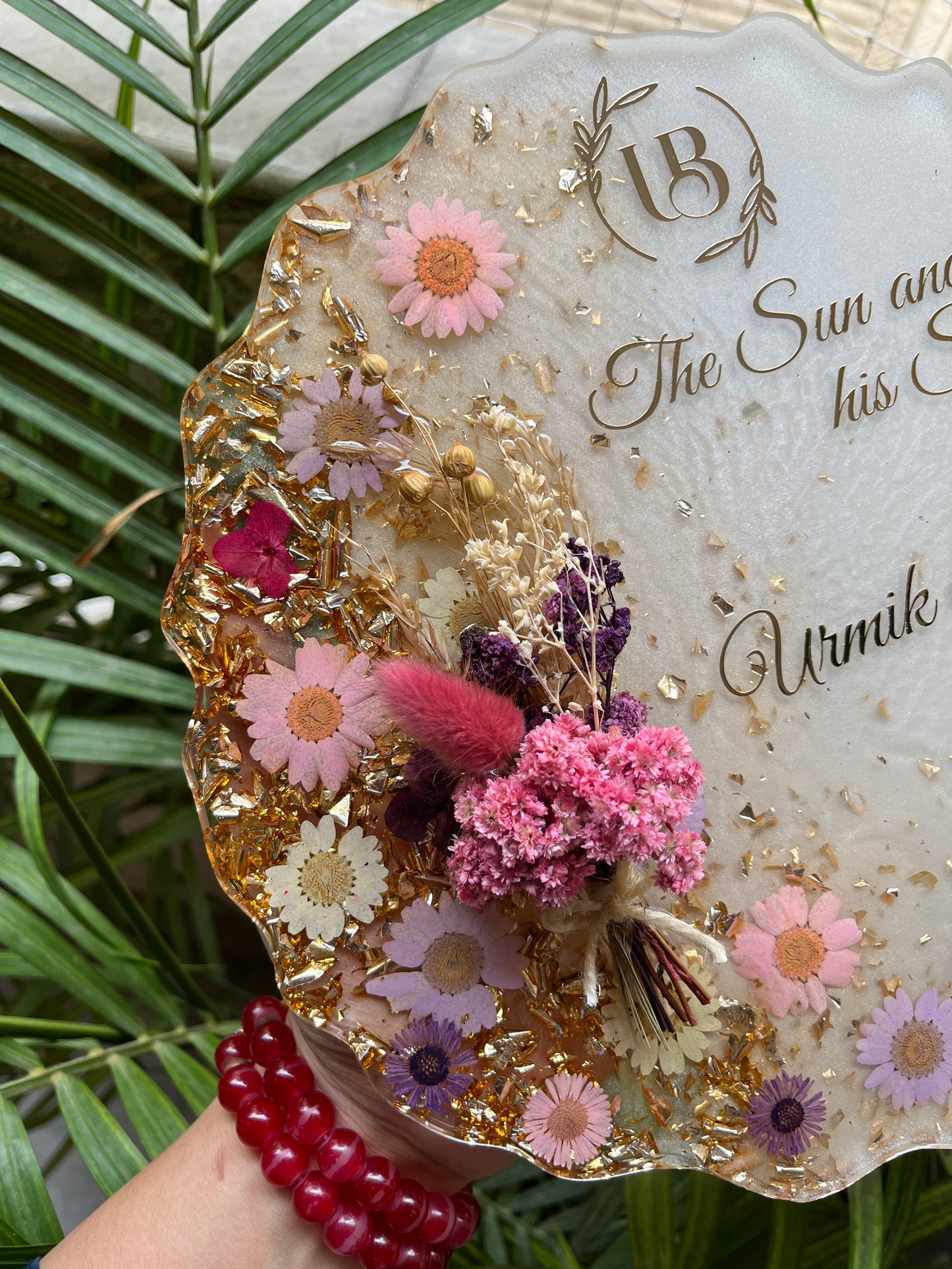 Floral Ring Platter - Pink Foil