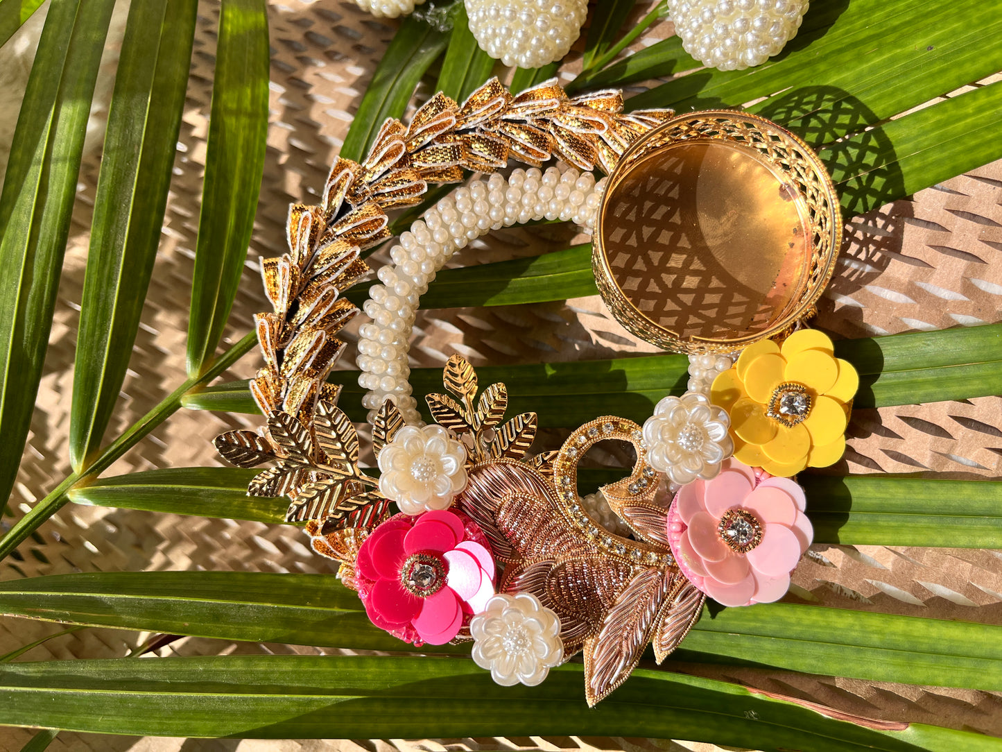 Diwali Blossom Rangoli - Marigold Mist Sparkle