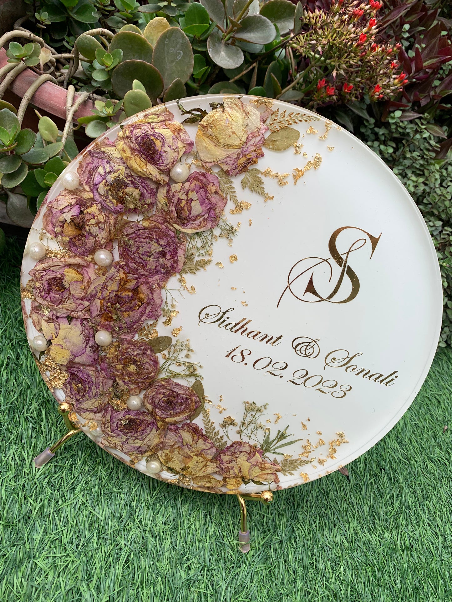 Blooms of Love: Wedding Garland Frame (11")