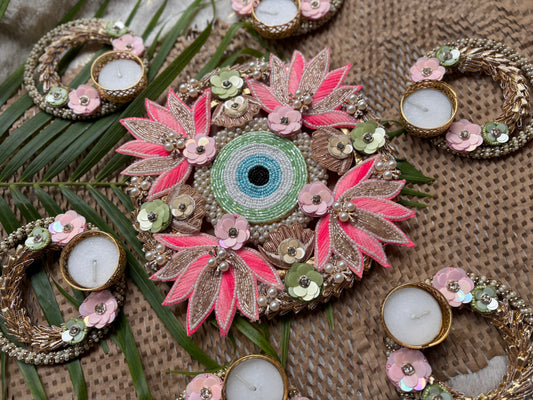 Pink Lotus Rangoli Set – Symbol of Purity & Prosperity