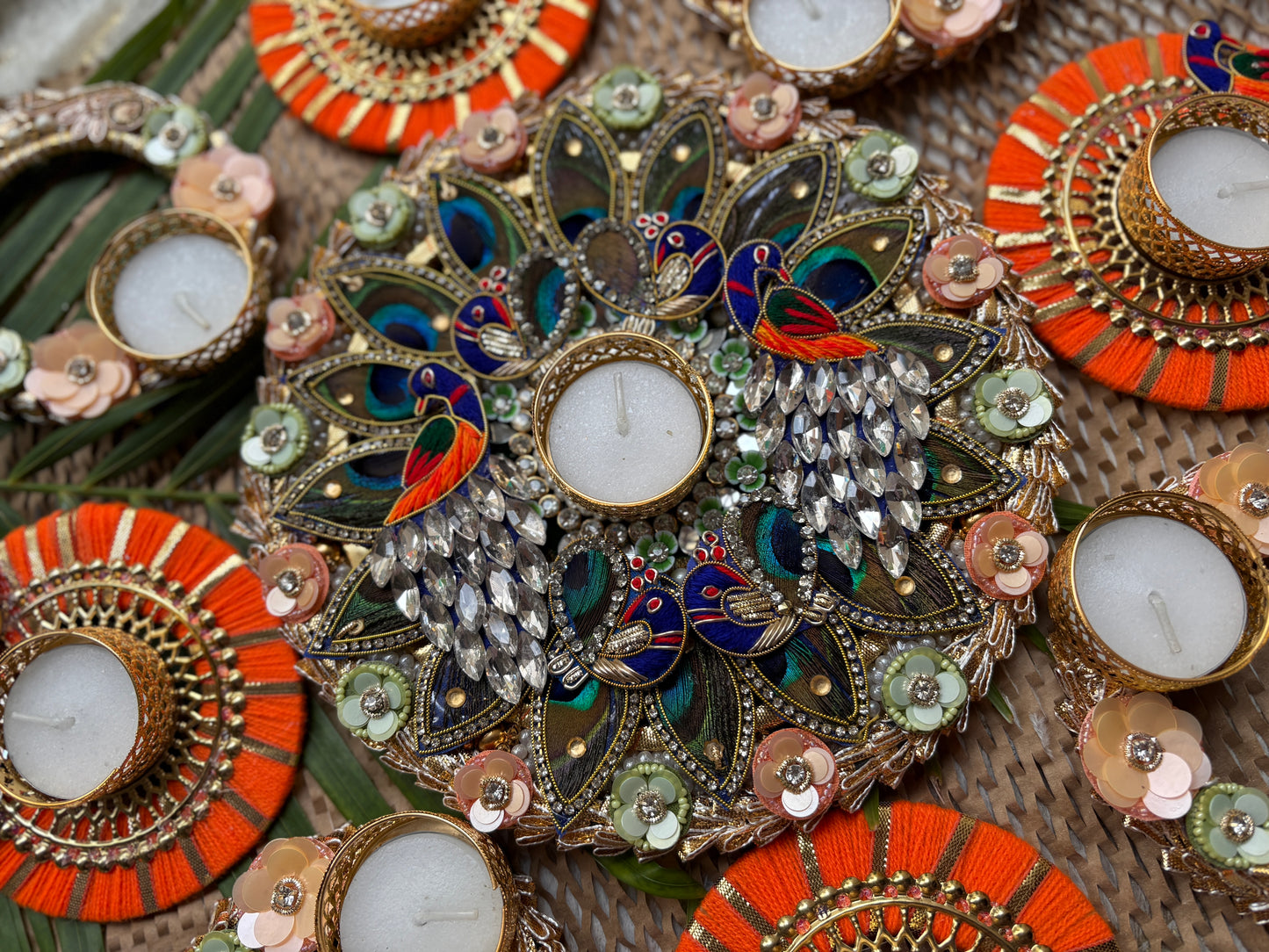 Peacock-Themed Ready-to-Install Rangoli Set