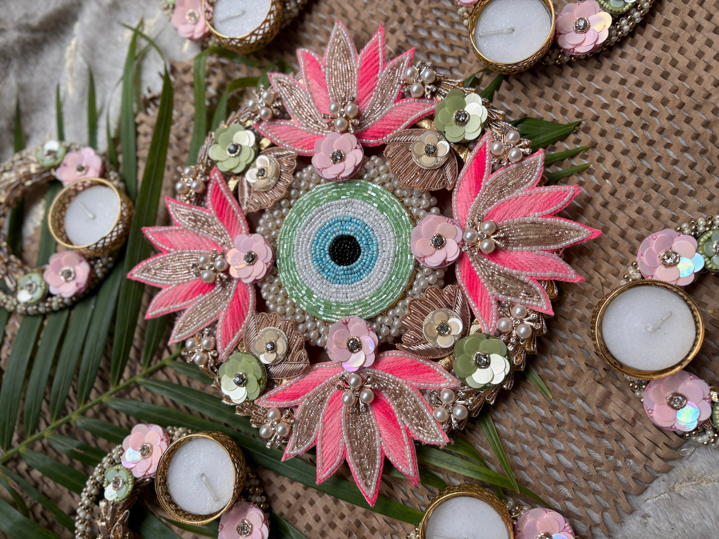 Pink Lotus Rangoli Set – Symbol of Purity & Prosperity