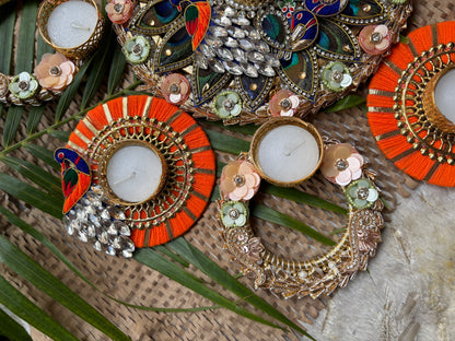 Peacock-Themed Ready-to-Install Rangoli Set
