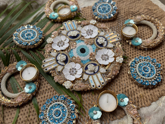 Evil Eye & Hamsa Hand Rangoli Set – For Protection & Prosperity