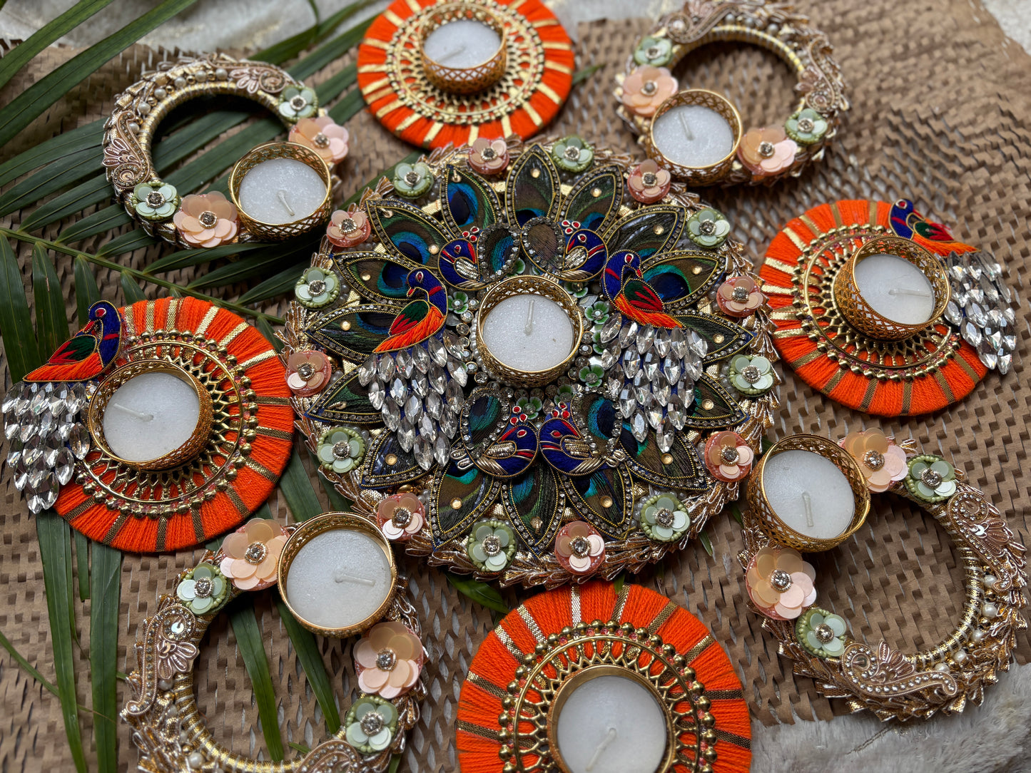 Peacock-Themed Ready-to-Install Rangoli Set