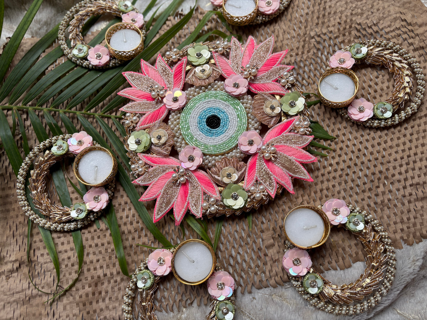 Pink Lotus Rangoli Set – Symbol of Purity & Prosperity