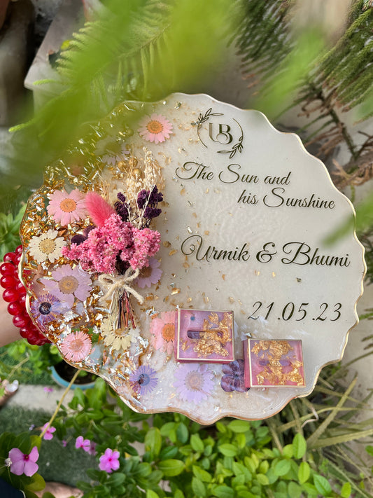 Floral Ring Platter - Pink Foil