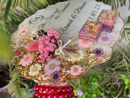 Floral Ring Platter - Pink Foil