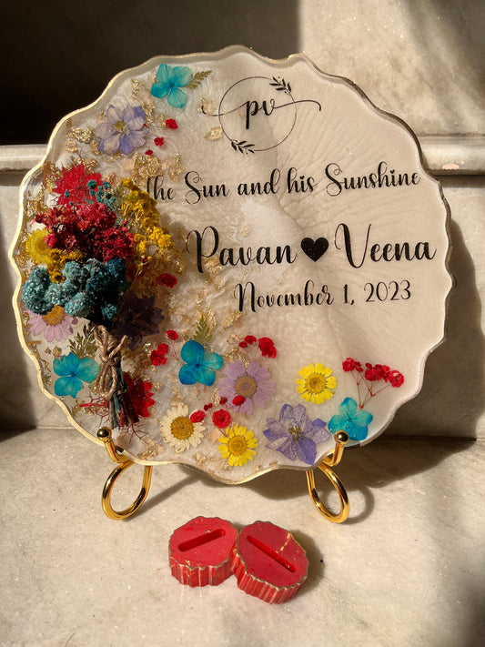Floral Ring Tray - Red Yellow