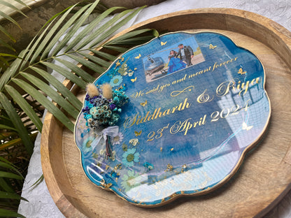 Floral Resin Ring Tray - with Photograph