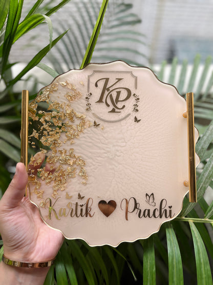 Pearl Glass Box Ring Tray