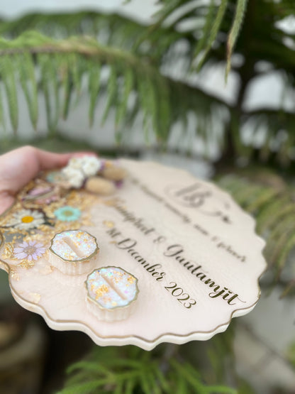 Floral Ring Platter - Beige