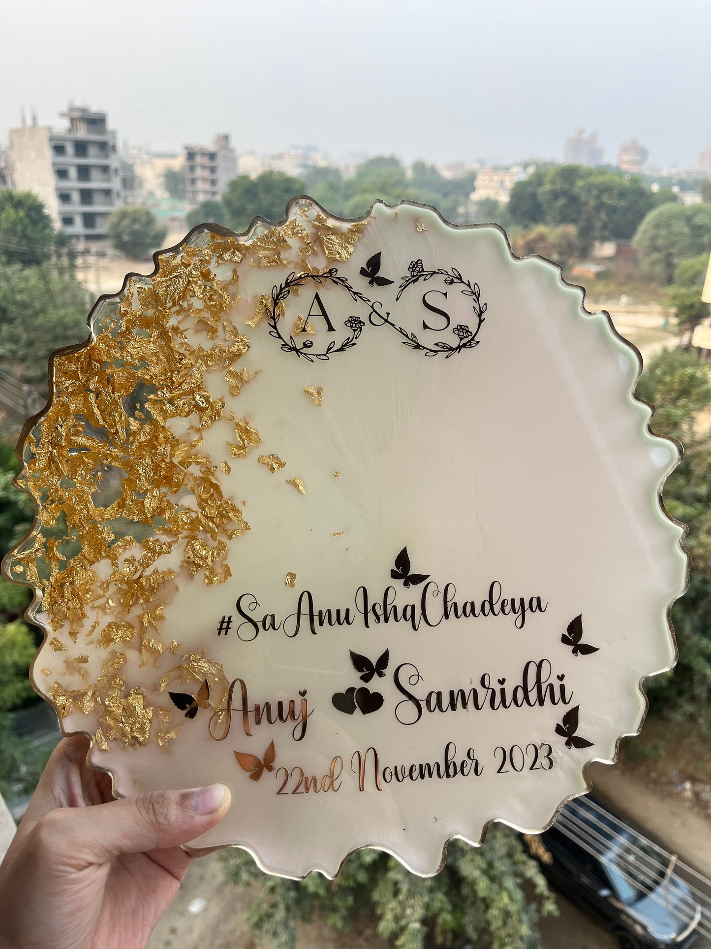 Pearl Glass Box Ring Tray