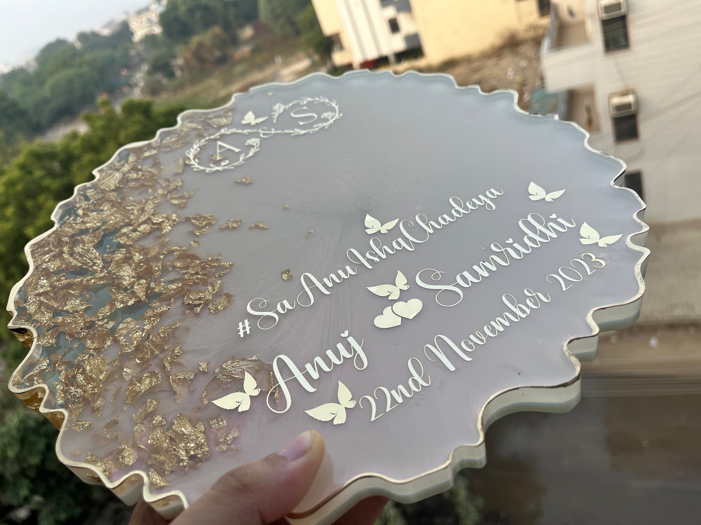 Pearl Glass Box Ring Tray