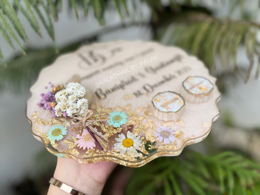 Floral Ring Platter - Beige