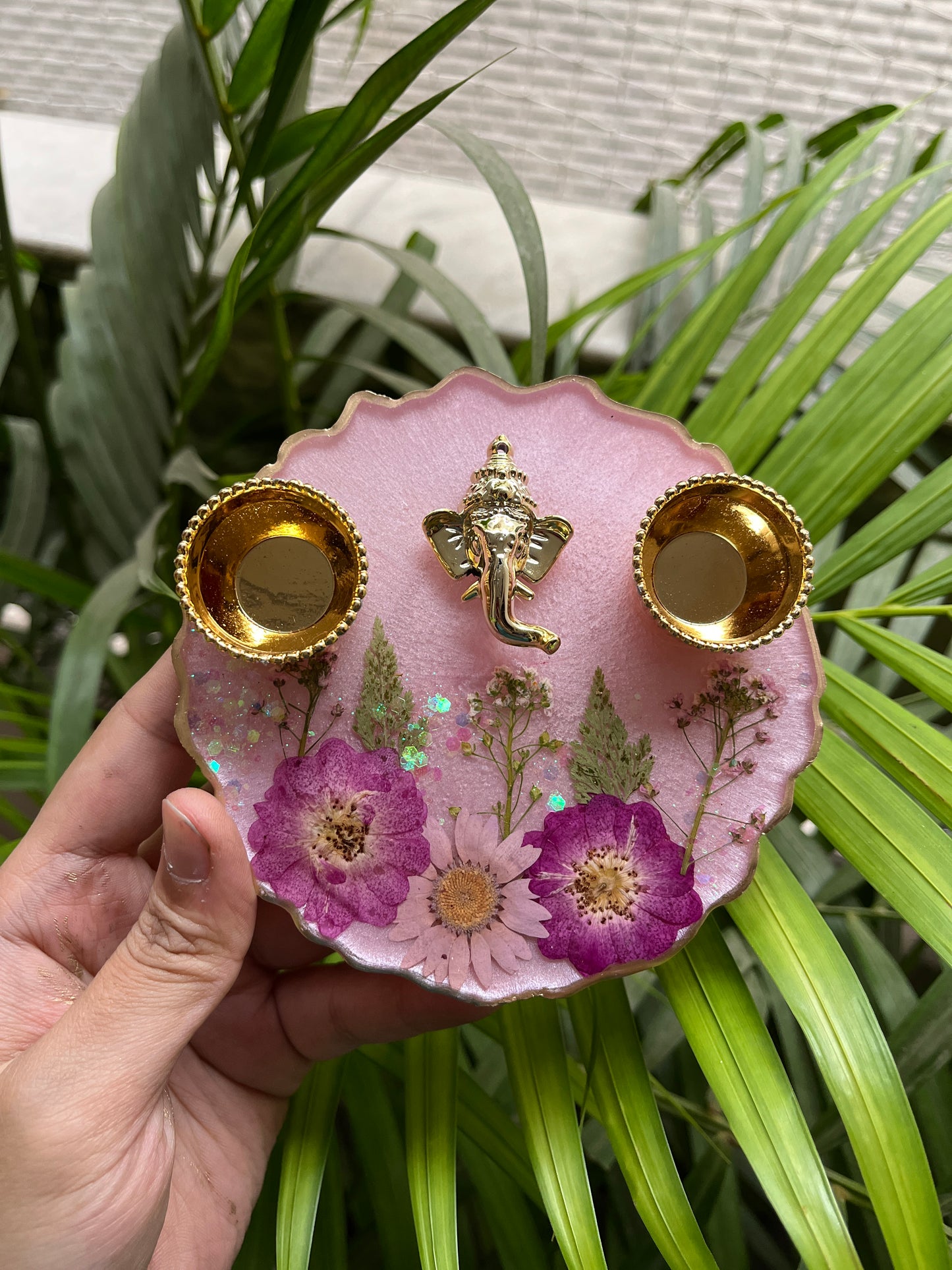 Petite Beauty Pooja Thali - Blush Pink