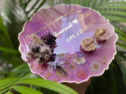 Floral Ring Tray - Ombre Purple