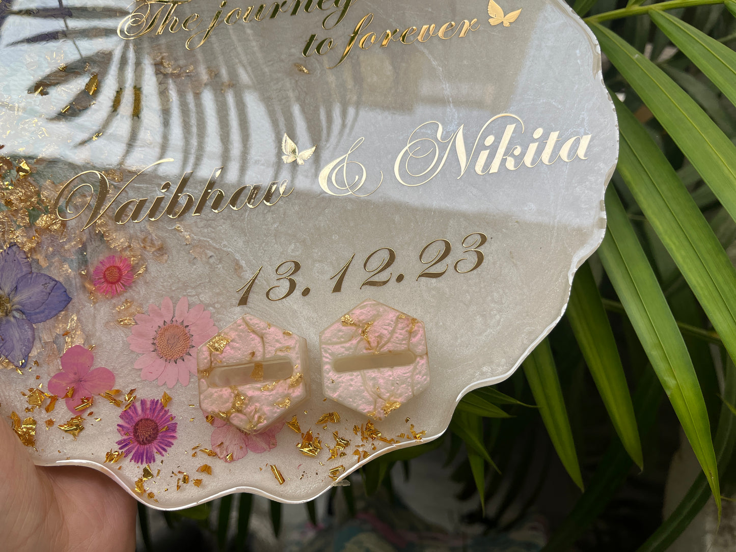 Floral Ring Platter - Pink Purple