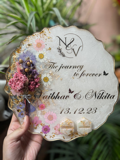 Floral Ring Platter - Pink Purple