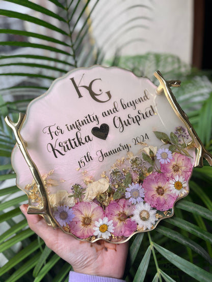 Floral Ring Tray - Pink Rose