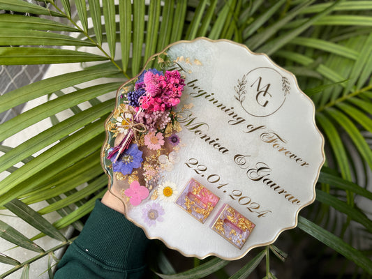 Floral Ring Tray - Purple Pink