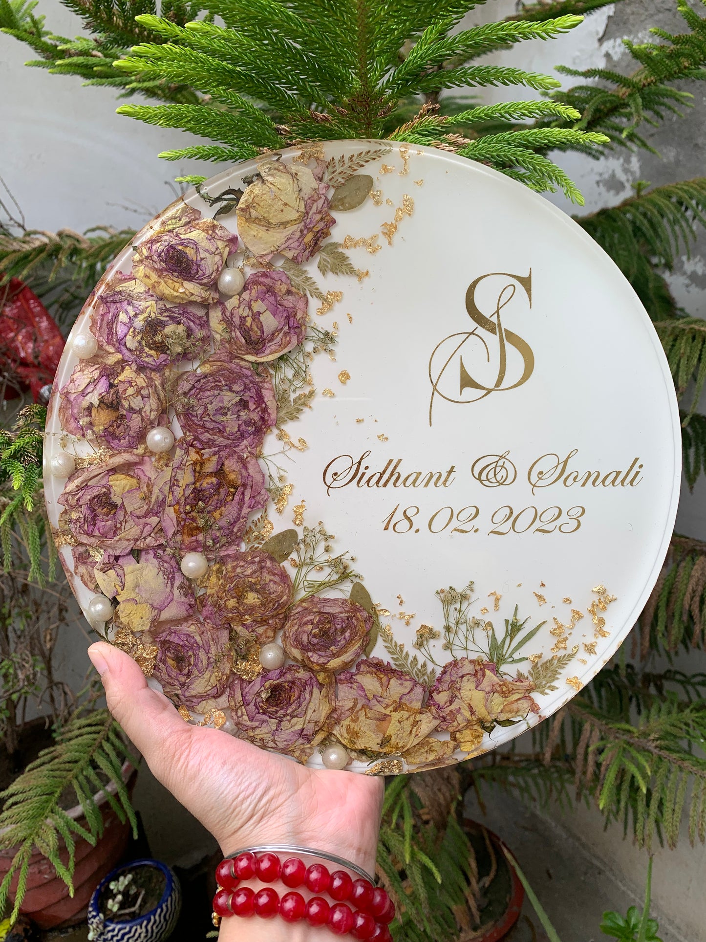 Blooms of Love: Wedding Garland Frame (11")