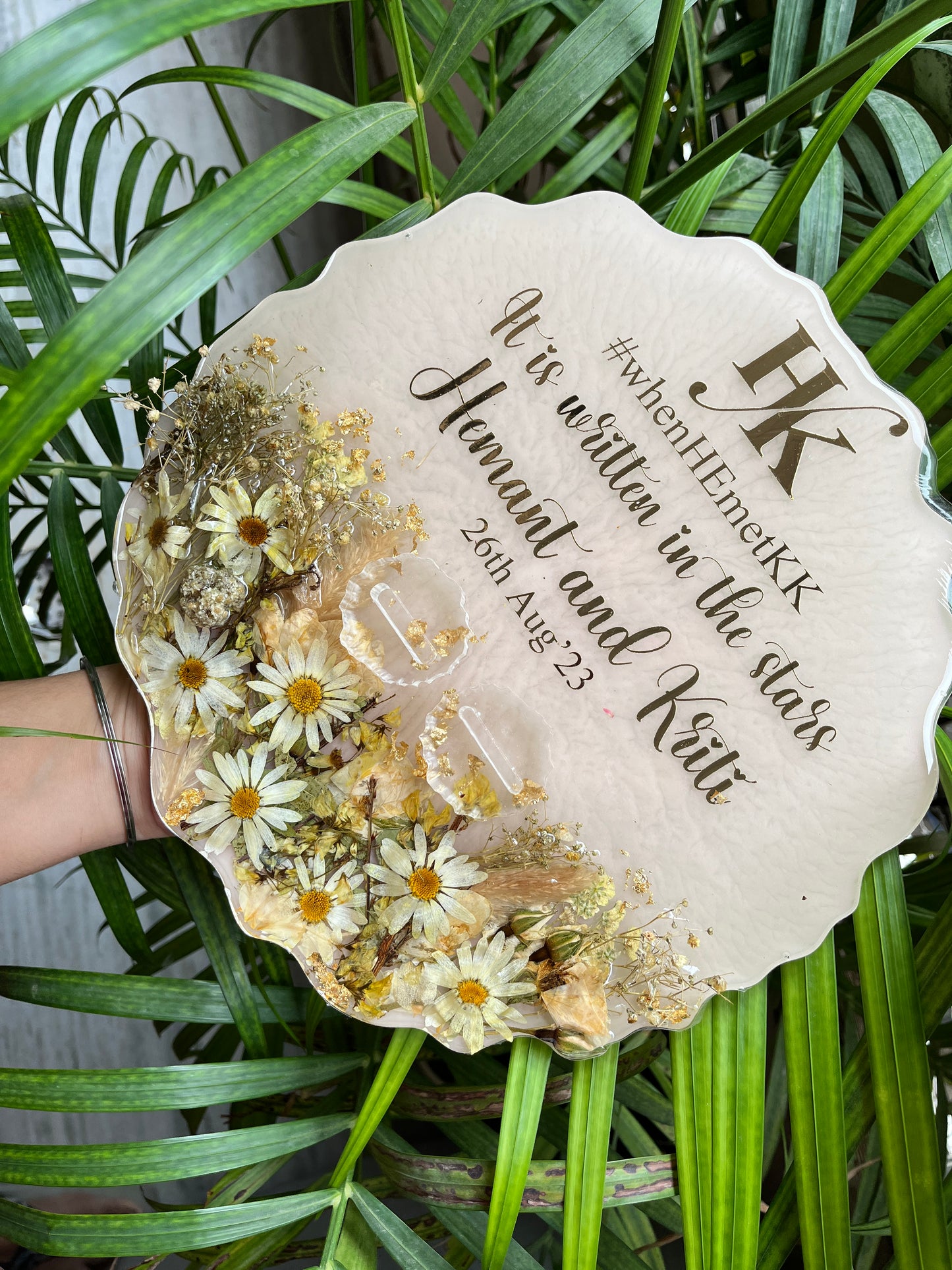 Floral Ring Platter - White