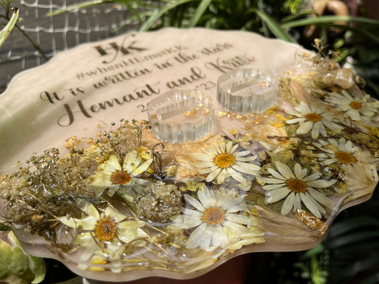 Floral Ring Platter - White