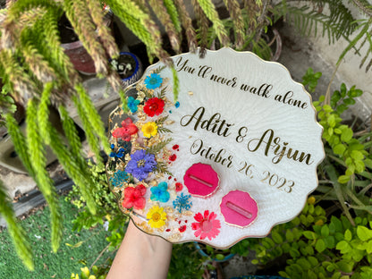 Floral Ring Tray - Red Yellow