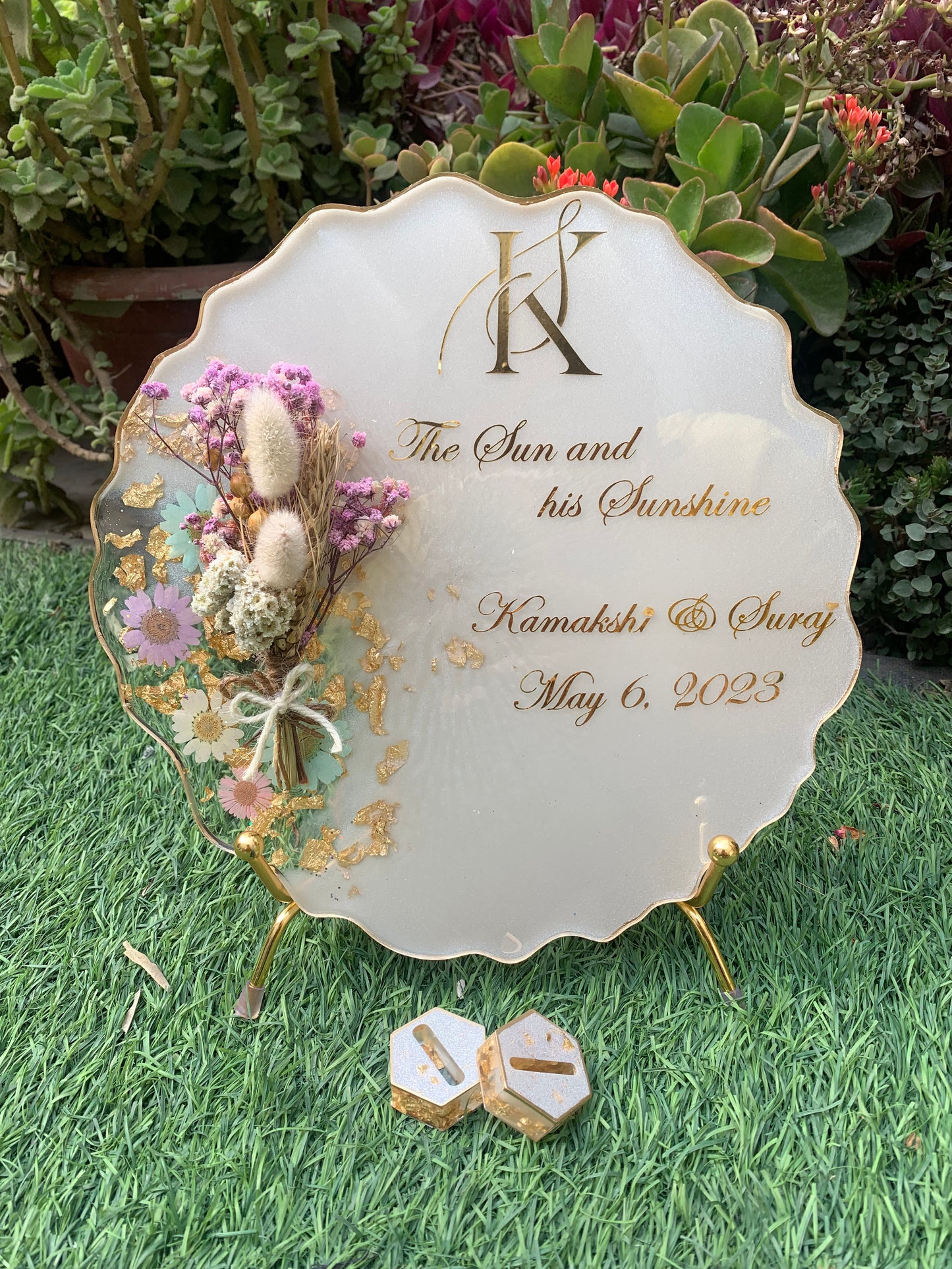 Floral Ring Platter - Beige