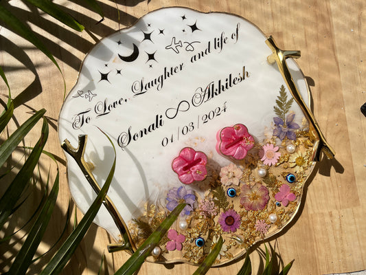 Floral Ring Tray - Evil eye