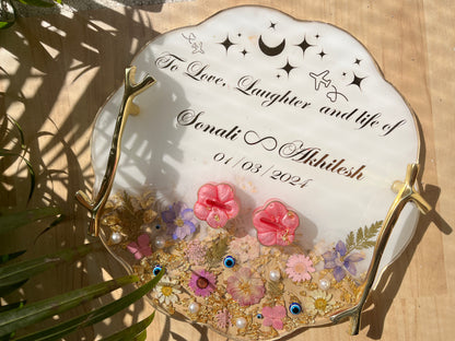 Floral Ring Tray - Evil eye