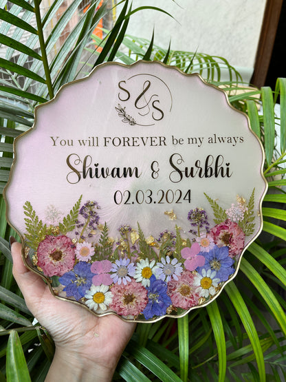 Floral Ring Tray - Pink Rose