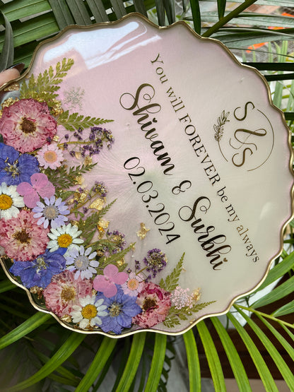 Floral Ring Tray - Pink Rose