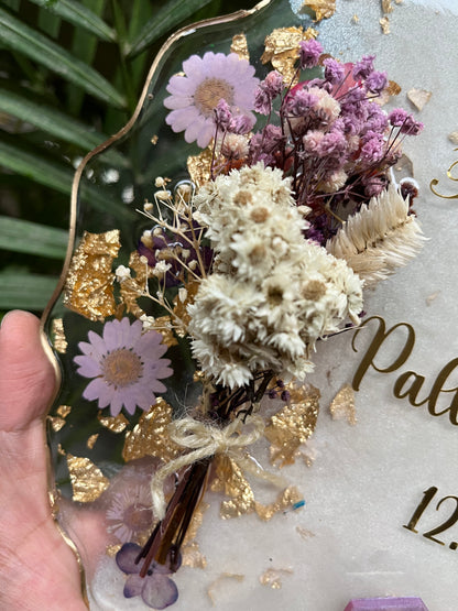 Floral Ring Tray - Pearl & Purple