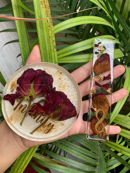 MemoriaRose Keepsake Set: Eternal Blooms Block and Bookmark
